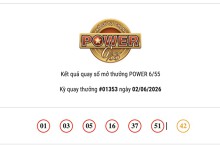 Kết quả xổ số Vietlott Power 6/55 hôm nay 02/06/2026 chủ nhân Jackpot 2 hơn 3,3 tỷ đồng lộ diện