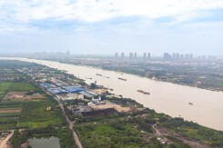 Toàn cảnh bãi sông Lĩnh Nam, Thanh Trì, Nam Phù, Hồng Vân quy hoạch cụm công viên trong Trục đại lộ cảnh quan sông Hồng
