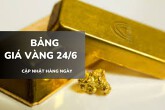 Bảng giá vàng hôm nay 24/6 Duy trì đà giảm, vàng SJC giảm sâu 2 triệu đồng/lượng