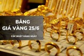 Bảng giá vàng hôm nay 25/6: Vàng SJC và vàng nhẫn đồng loạt giảm sâu, mất tới 1,5 triệu đồng/lượng