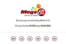 Kết quả xổ số Vietlott Mega 6/45 ngày 26/06/2026: Jackpot hơn 23,4 tỷ đồng đã tìm thấy chủ sở hữu