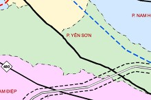 Bản đồ quy hoạch giao thông phường Yên Sơn, tỉnh Ninh Bình thời kỳ 2021 - 2030