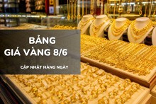 Bảng giá vàng hôm nay 8/6: Vàng SJC, nhẫn trơn và nữ trang tiếp tục giảm 1,5 - 5,5 triệu đồng/lượng