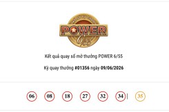 Kết quả xổ số Vietlott Power 6/55 ngày 09/06/2026: Chưa tìm thấy vé trúng cả hai giải Jackpot