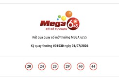 Kết quả xổ số Vietlott Mega 6/45 hôm nay 01/07/2026 Jackpot gần 14,9 tỷ đồng tiếp tục vắng chủ