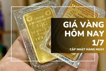 Giá vàng hôm nay 1/7: Vàng SJC, vàng nhẫn đồng loạt tăng trở lại sau phiên lao dốc