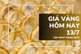Giá vàng hôm nay 13/7: Vàng nhẫn, vàng SJC giảm 1,2 triệu đồng/lượng trong phiên đầu tuần