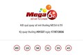 Kết quả xổ số Vietlott Mega 6/45 ngày 17/07/2026 Jackpot hơn 15,1 tỷ đồng vô chủ