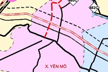 Bản đồ quy hoạch giao thông xã Yên Mô, tỉnh Ninh Bình thời kỳ 2021 - 2030