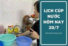 Lịch cúp nước TP HCM ngày 20/7 và sáng ngày 21/7 cúp nước kéo dài đến sáng tại một số phường, xã trọng điểm
