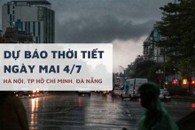 Dự báo thời tiết ngày mai 4/7, Hà Nội giảm nhiệt vì mưa lớn, TP HCM và Đà Nẵng cục bộ có nơi mưa to
