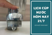 Lịch cúp nước TP HCM ngày 21/7 và sáng ngày 22/7 mất nước tại hàng loạt khu vực, tuyến phố địa bàn trung tâm