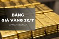 Bảng giá vàng hôm nay 20/7: Vàng SJC, vàng nhẫn và vàng nữ trang đồng loạt giảm, Mi Hồng mất tới 1,5 triệu đồng/lượng