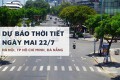 Dự báo thời tiết ngày mai 22/7, Hà Nội tăng nhiệt, TP HCM có mưa, Đà Nẵng nóng 37 độ C