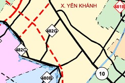 Bản đồ quy hoạch giao thông xã Yên Khánh, tỉnh Ninh Bình thời kỳ 2021 - 2030