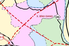 Bản đồ quy hoạch giao thông xã Bình Giang, tỉnh Ninh Bình thời kỳ 2021 - 2030