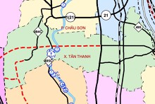 Bản đồ quy hoạch giao thông xã Tân Thanh, tỉnh Ninh Bình thời kỳ 2021 - 2030
