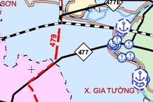 Bản đồ quy hoạch giao thông xã Gia Tường, tỉnh Ninh Bình thời kỳ 2021 - 2030