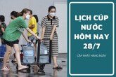 Lịch cúp nước TP HCM ngày 28/7 và sáng ngày 29/7 tạm ngưng cúp nước kéo dài tại nhiều khu phố vào rạng sáng