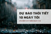 Dự báo thời tiết 10 ngày tới (27/7 đến 6/8) Hà Nội mưa lớn, TP HCM mưa to, Đà Nẵng mưa dông chiều tối