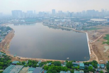 Hồ Phú Đô bắt đầu tích nước chống ngập