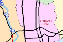 Bản đồ quy hoạch giao thông xã Thanh Liêm, tỉnh Ninh Bình thời kỳ 2021 - 2030