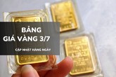 Bảng giá vàng hôm nay 3/7: Vàng SJC, vàng nhẫn, vàng nữ trang tiếp tục tăng tới 3 triệu đồng/lượng
