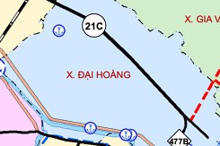 Bản đồ quy hoạch giao thông xã Đại Hoàng, tỉnh Ninh Bình thời kỳ 2021 - 2030