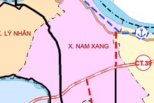 Bản đồ quy hoạch giao thông xã Nam Xang, tỉnh Ninh Bình thời kỳ 2021 - 2030