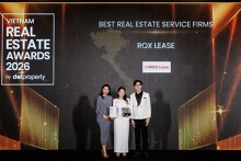 ROX Lease được vinh danh tại DOT Property Vietnam Awards 2026 ở hạng mục 'Công ty dịch vụ Bất động sản tốt nhất Việt Nam'