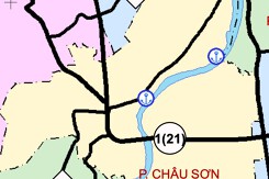 Bản đồ quy hoạch giao thông phường Châu Sơn, tỉnh Ninh Bình thời kỳ 2021 - 2030