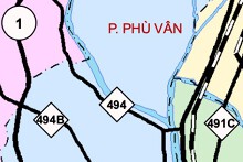 Bản đồ quy hoạch giao thông phường Phù Vân, tỉnh Ninh Bình thời kỳ 2021 - 2030