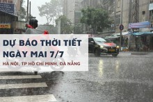 Dự báo thời tiết ngày mai 7/7, Hà Nội hửng nắng gián đoạn, TP HCM tiếp diễn mưa dông, Đà Nẵng ngày nắng đêm có mưa