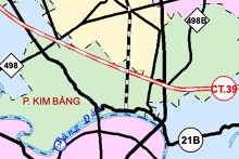 Bản đồ quy hoạch giao thông phường Kim Bảng, tỉnh Ninh Bình thời kỳ 2021 - 2030