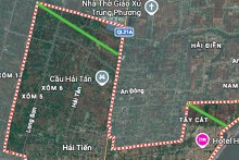 Đường sẽ mở ở xã Hải Tiến, tỉnh Ninh Bình