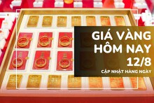 Giá vàng hôm nay 12/8: Vàng nhẫn , Vàng SJC quay đầu giảm 1,7 triệu đồng/lượng