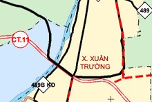Bản đồ quy hoạch giao thông xã Xuân Trường, tỉnh Ninh Bình thời kỳ 2021 - 2030