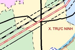 Bản đồ quy hoạch giao thông xã Trực Ninh, tỉnh Ninh Bình thời kỳ 2021 - 2030