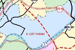 Bản đồ quy hoạch giao thông xã Cát Thành, tỉnh Ninh Bình thời kỳ 2021 - 2030