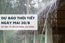 Dự báo thời tiết ngày mai 20/8 Hà Nội nóng trở lại 36 độ, TP HCM mưa to, Đà Nẵng giảm nhiệt