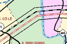 Bản đồ quy hoạch giao thông xã Ninh Giang, tỉnh Ninh Bình thời kỳ 2021 - 2030