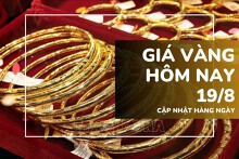 Giá vàng hôm nay 19/8: Vàng SJC giảm sốc 2,1 triệu đồng/lượng, vàng nhẫn đồng loạt lao dốc