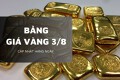 Bảng giá vàng hôm nay 3/8: Vàng SJC, vàng nhẫn và nữ trang nhích tăng nhẹ