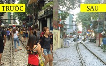 Loạt ảnh trước và sau khi phố cà phê đường tàu Hà Nội bị dẹp bỏ