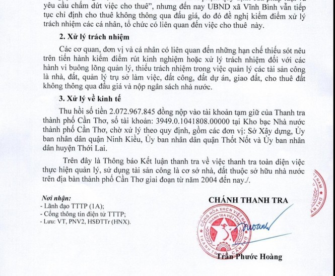 Lộ nhiều sai phạm trong quản lí đất công tại Cần Thơ - Ảnh 1. Lộ nhiều sai phạm trong quản lí đất công tại Cần Thơ - Ảnh 1.