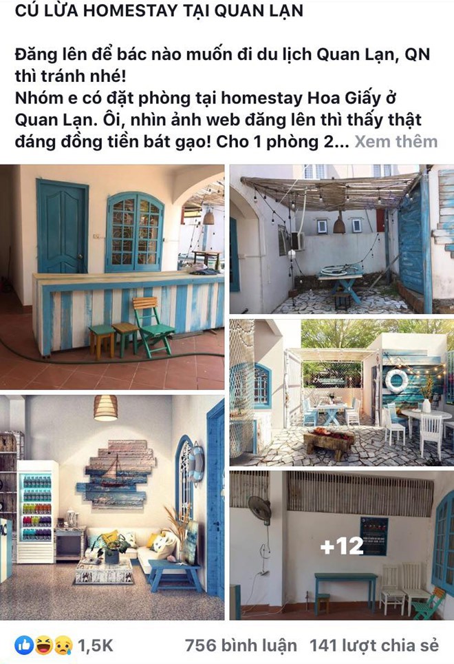 Homestay Quan Lạn bị tố đăng ảnh ảo, bán phòng xập xệ, hỏng hóc - Ảnh 1. Homestay Quan Lạn bị tố đăng ảnh ảo, bán phòng xập xệ, hỏng hóc - Ảnh 1.