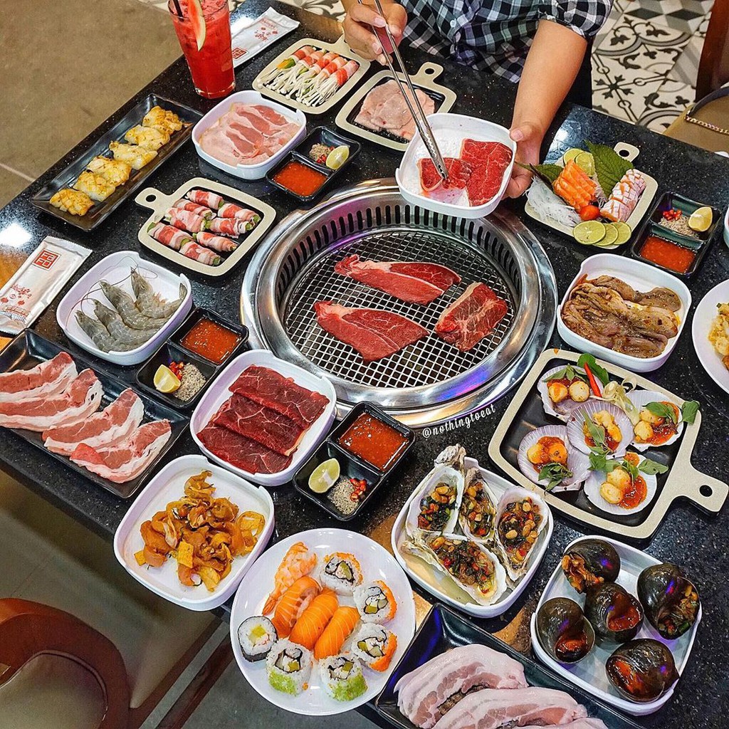 An uong tha ga tai 4 nha hang buffet nuong o Da Nang hinh anh 1 