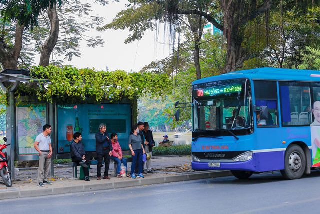 Người Hà Nội thích thú với những 'khu vườn treo' ấn tượng trên nóc trạm chờ xe buýt - Ảnh 4.