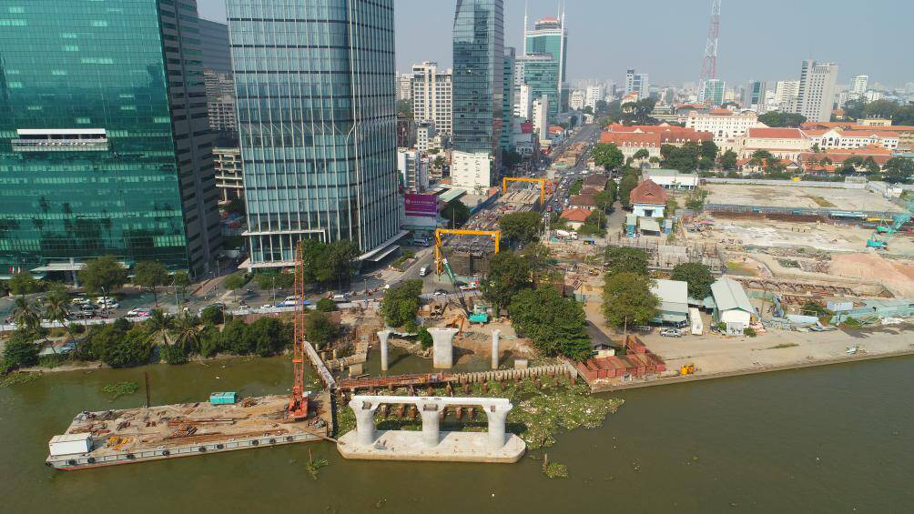 Cầu Thủ Thiêm 2 thi công tất bật những ngày cuối năm - Ảnh 5. Cầu Thủ Thiêm 2 thi công tất bật những ngày cuối năm - Ảnh 5.