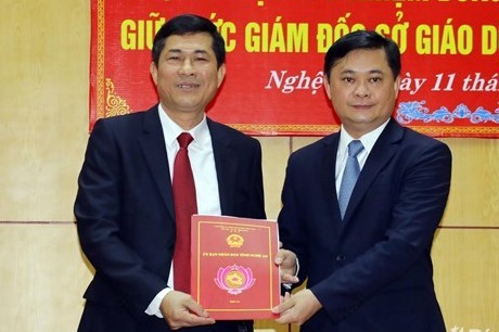 Phó hiệu trưởng ĐH Vinh được bổ nhiệm làm tân Giám đốc Sở GD&ĐT Nghệ An - Ảnh 1. Phó hiệu trưởng ĐH Vinh được bổ nhiệm làm tân Giám đốc Sở GD&ĐT Nghệ An - Ảnh 1.